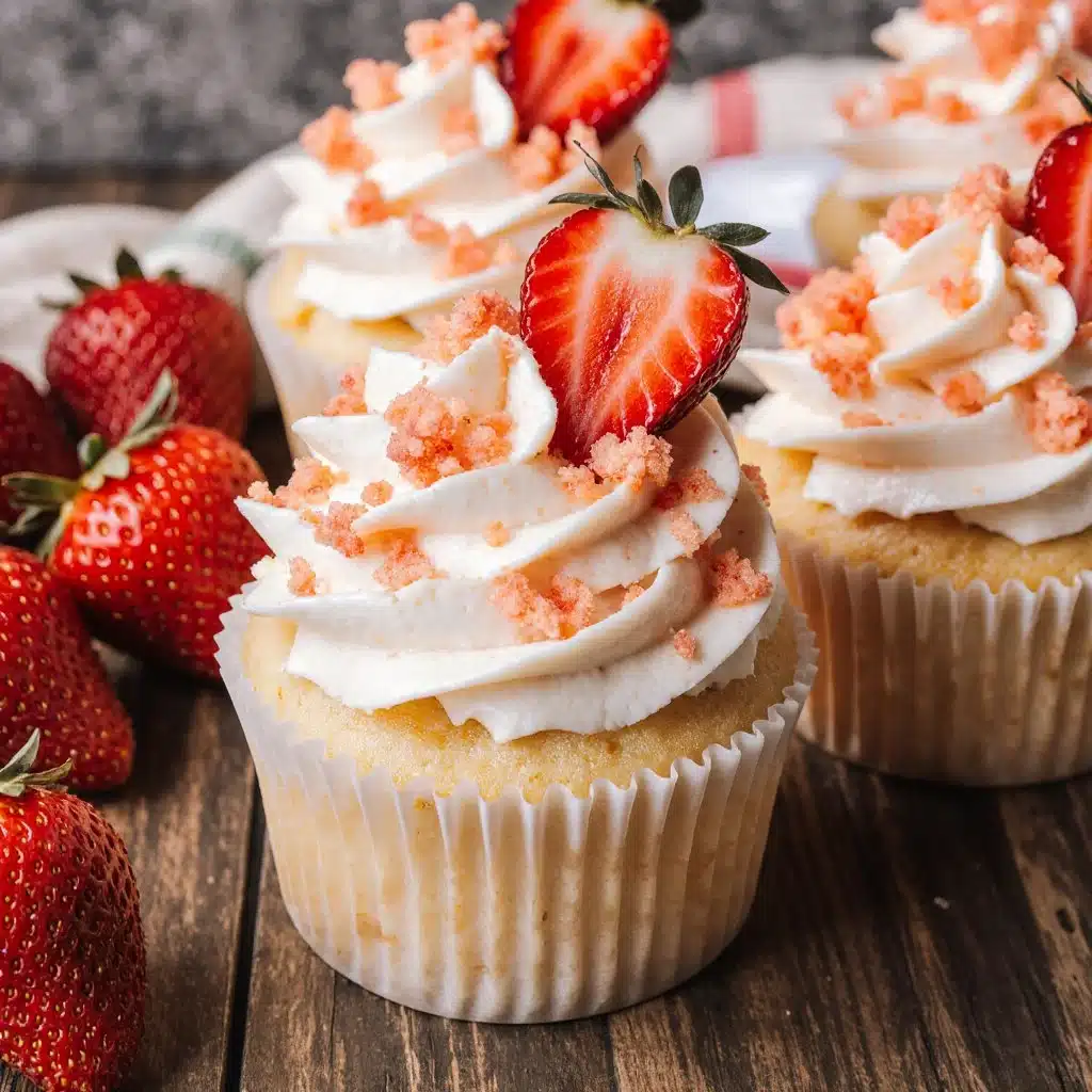 Strawberry Crunch Cupcakes