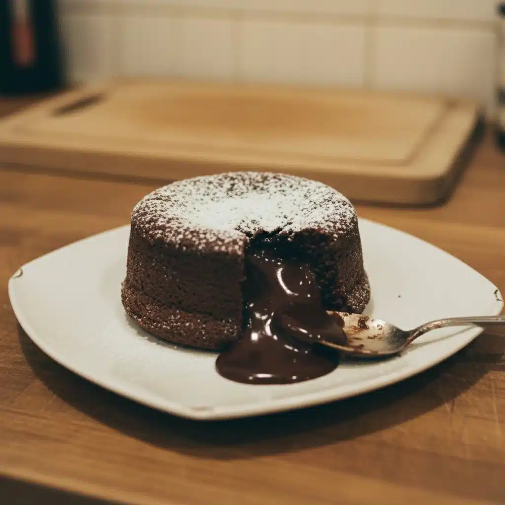 Delicious Air Fryer Lava Cake with a molten chocolate center