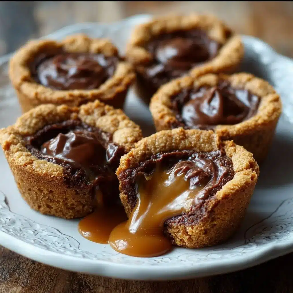 Delicious Biscoff molten cookie cups ready to be enjoyed