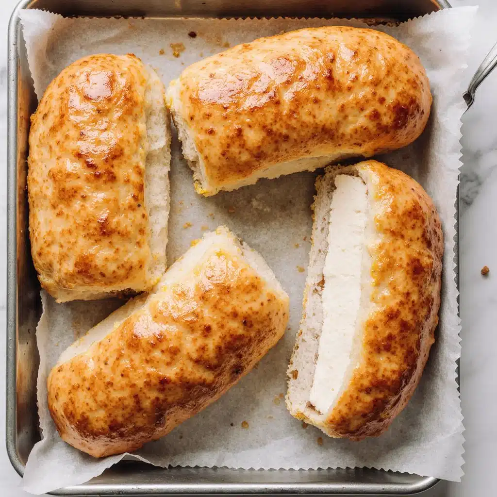 Freshly baked homemade hot dog buns ready for grilling.