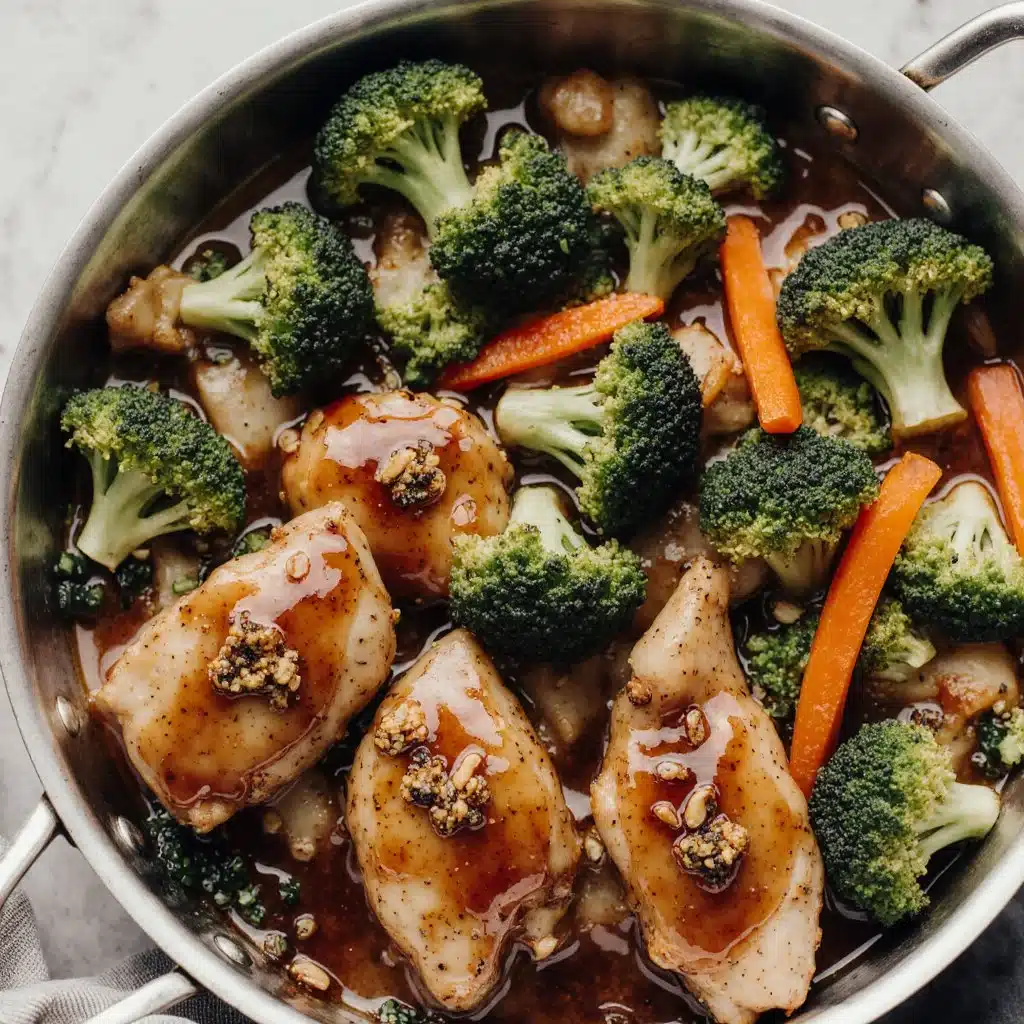Delicious Honey Garlic Chicken Stir Fry with vibrant vegetables and savory sauce