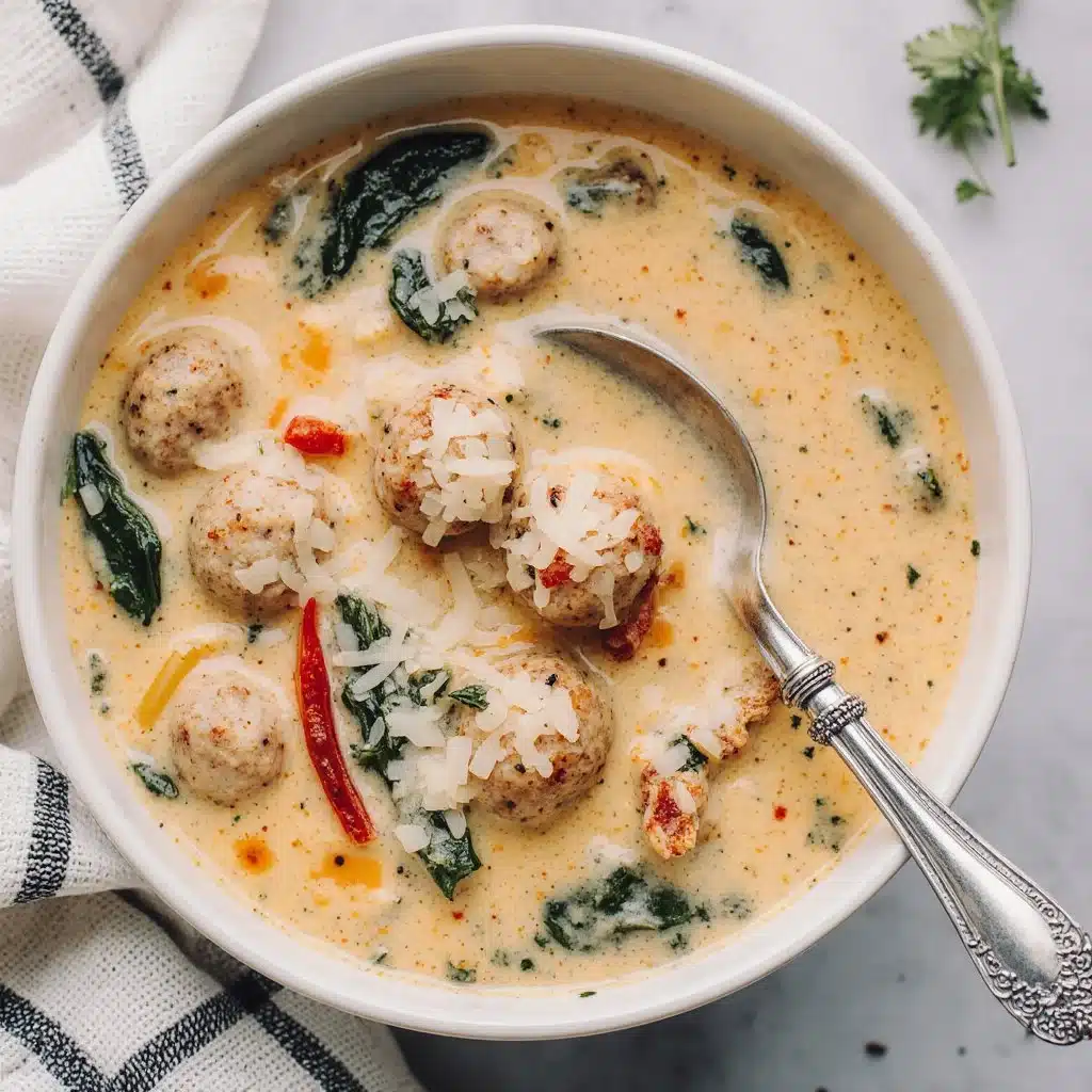 Bowl of Instant Pot Keto Tuscan Soup full of healthy ingredients.