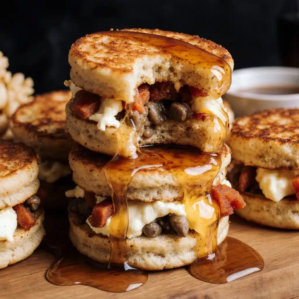 Delicious homemade McGriddle Bites served on a plate for a quick breakfast