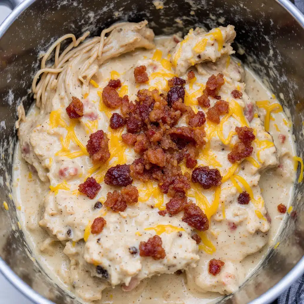 Delicious Keto Crack Chicken cooked in a slow cooker, perfect for a low-carb diet.