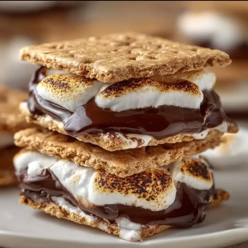 Assorted smore recipes featuring chocolate, marshmallows, and graham crackers