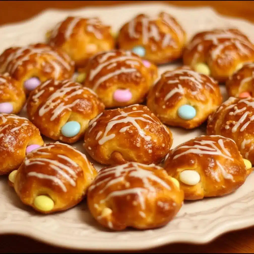 Homemade Spring Pretzel Bites served with dipping sauces