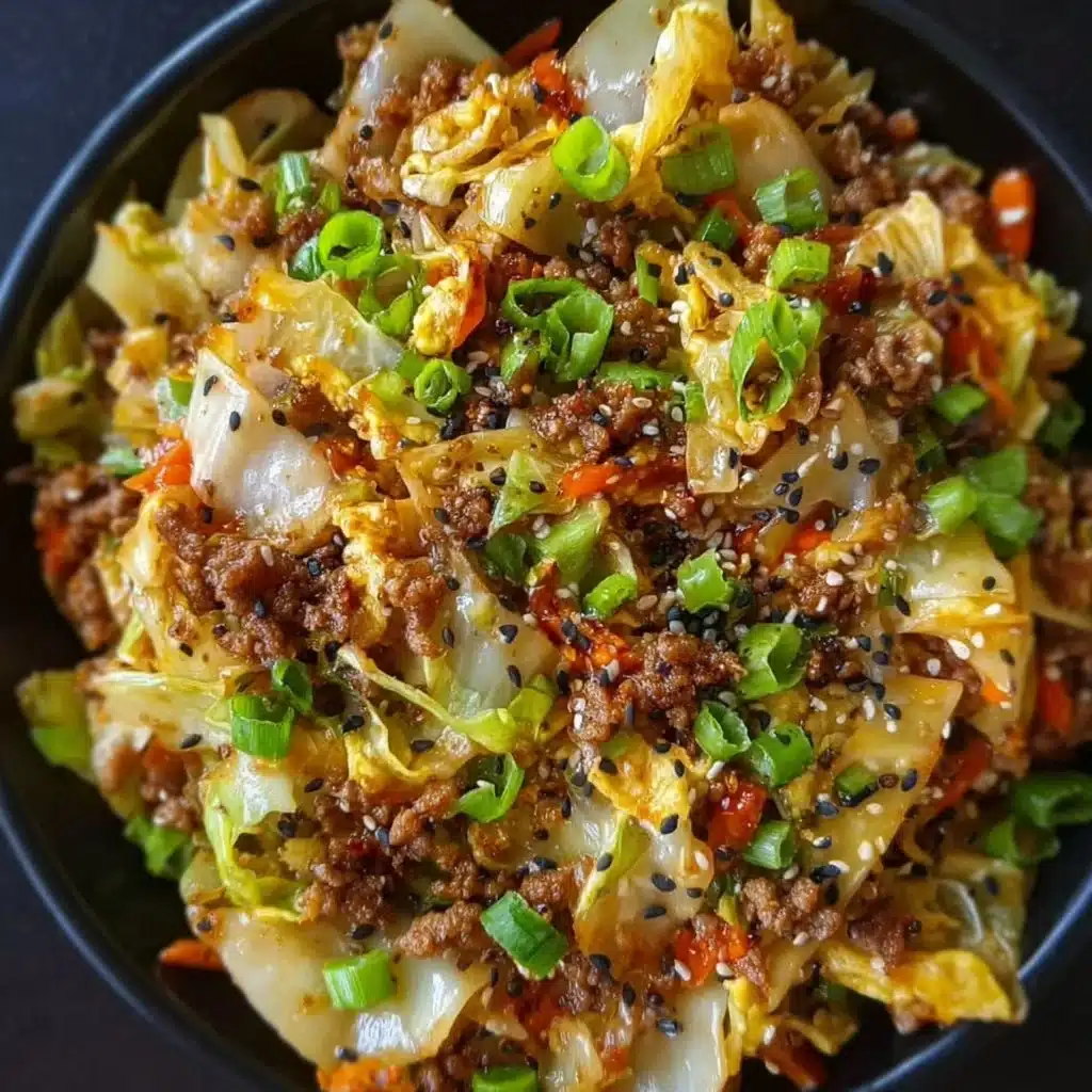 Delicious Egg Roll in a Bowl featuring vegetables and savory flavors