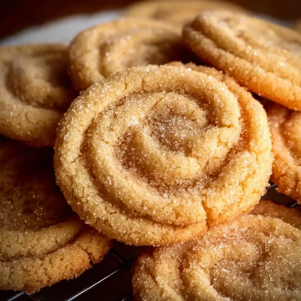 Deliciously chewy brown butter sugar cookies on a rustic wooden table