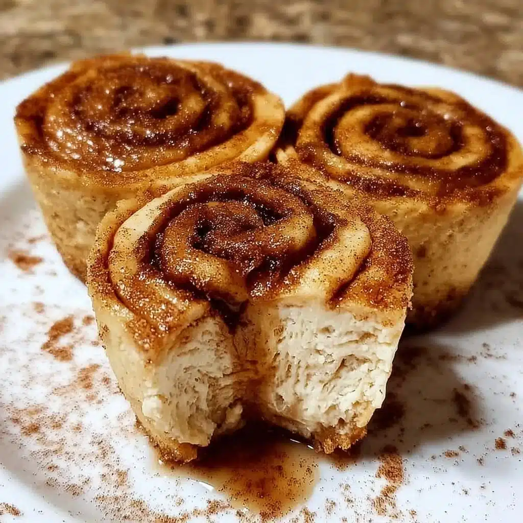 Delicious mini cinnamon roll cheesecakes on a platter