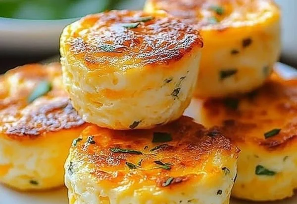 Healthy cottage cheese egg bites in a bowl ready to eat.