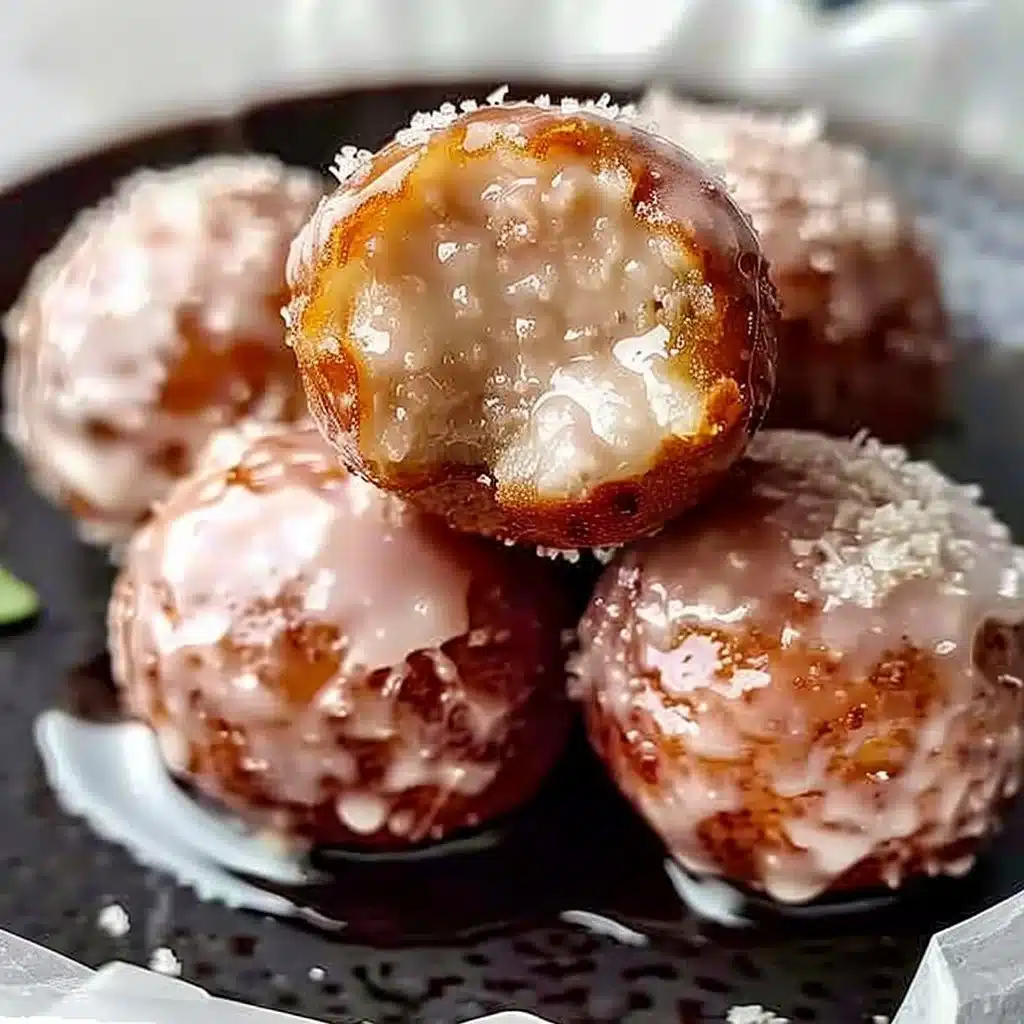 Keto Donut Balls with Glaze - Low-carb dessert treat