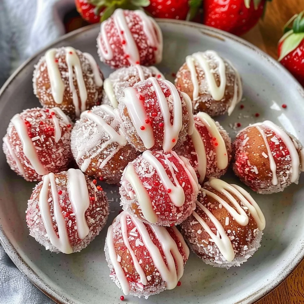 Homemade Strawberry Protein Balls ready to fuel your day with delicious nutrition.