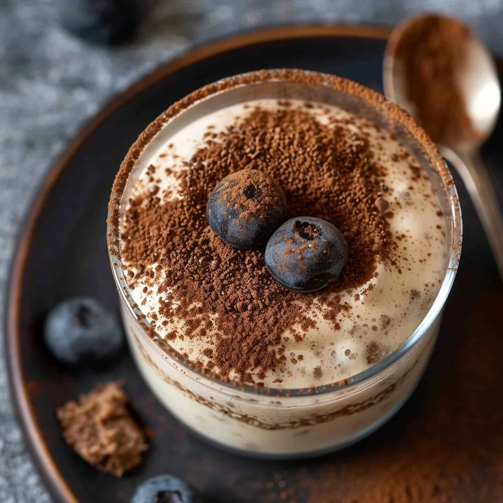 Tiramisu Chia Pudding with Greek Yogurt